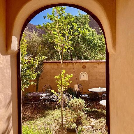 les 4 Saisons du Dadès Galerie Blick in den Garten