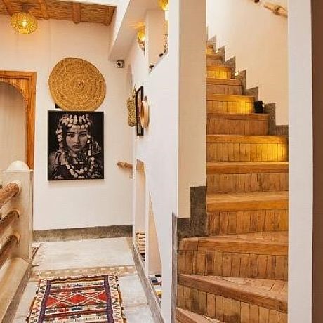 Riad Mama Galerie Ansicht Zugang Zimmer und Treppe