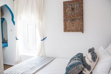 Riad Lyon Mogador Einzelzimmer Lahbaq Bett