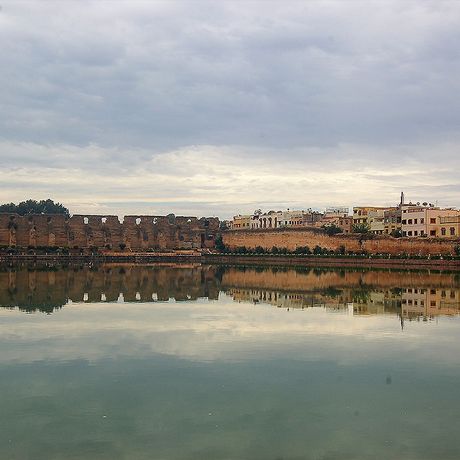 Blick auf den Wasserspeicher von Meknes