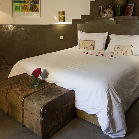 Riad Magellan Galerie Schlafbereich in einem Zimmer