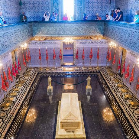 Blick in das Mausoleum von Mohammed V in Rabat