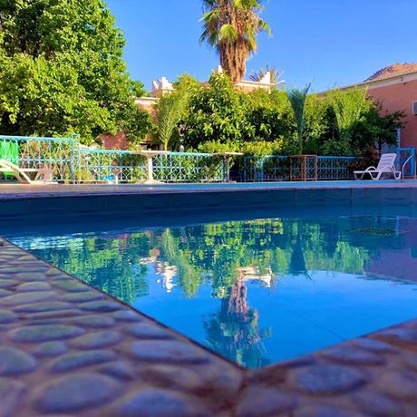 Hotel Arganier Ammelne Pool Pflanzen Blick auf den Pool