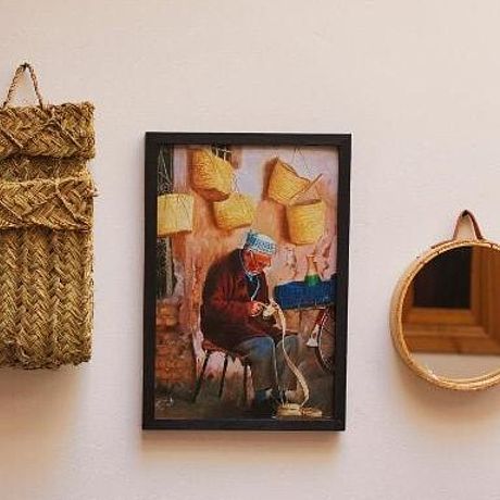Riad Mama Galerie Blick auf Wanddekoration