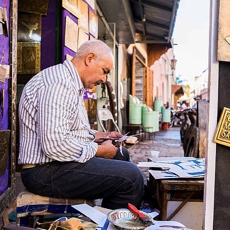 Private Fototour Marrakesch Galerie Handwerker in den Souks von Marrakesch