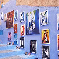 Gemaelde Wand Chefchaouen