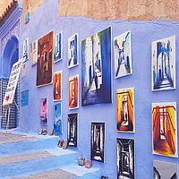 Gemaelde Wand Chefchaouen