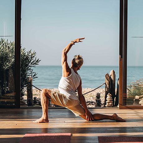 Paradis Plage Galerie Ansicht Yoga Shala mit Meerblick