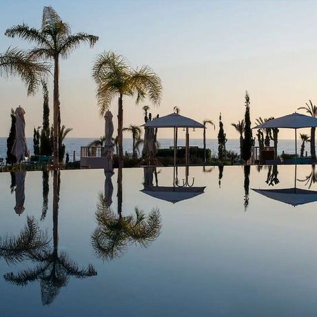 Hotel Hyatt Regency Taghazout Pool abends Blick auf den Pool abends