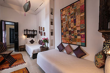 Riad Azzar Superiorzimmer Betten