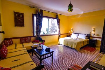 Hotel Riad Zahra Minisuite mit Meerblick Nr. 35 Sitzecke und Bet