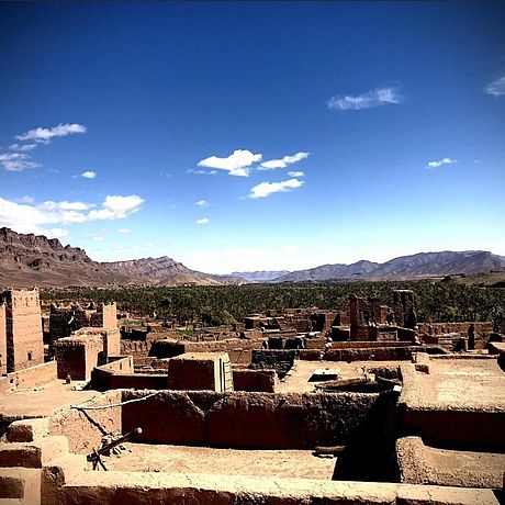 Maison J Galerie Blick von der Kasbah auf die Berge