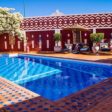 Blick auf den Pool der Pension und Gaestehaus le Petit Riad