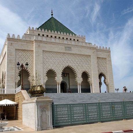 Blick auf das Mausoleum von Mohammed V in Rabat