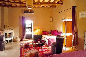 Oasenlodge les Jardins de Skoura Suite Atlas Wohnbereich