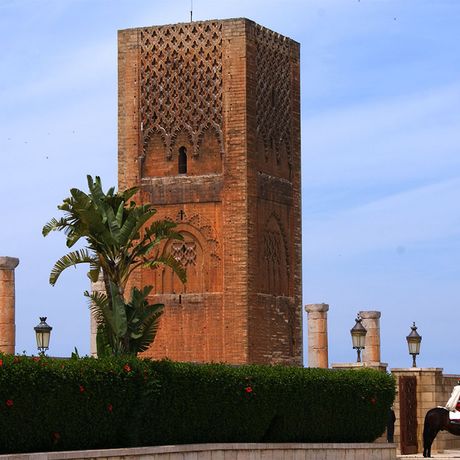 Blick auf den Hassan-Turm in Rabat