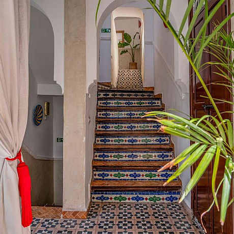 Riad Samir Privilege Treppe Blick auf eine Treppe