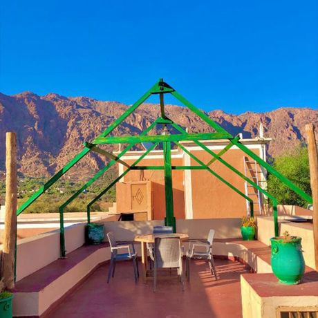 Hotel Arganier Ammelne Terrasse Blick auf die Terrasse