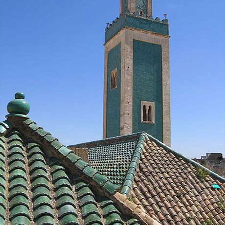Blick auf die Koranschule Medersa Bou Inania in Meknes
