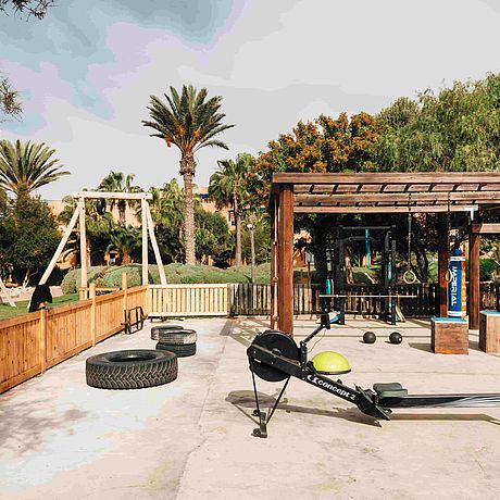 Paradis Plage Galerie Ansicht Outdoor Fitnessbereich